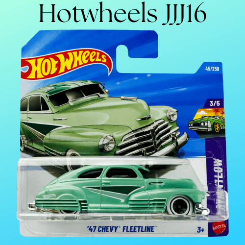 Hotwheels JJJ16 47 Chevy Fleetline Turquoise Lowrider Custom 1/64 Scale Hotwheels JJJ16 47 Chevy Fleetline Turquoise Lowrider Custom 1/64 Scale