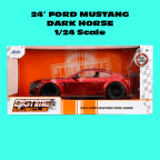 Jada 1/24 BigTime Muscle 2024 Ford Mustang GT Dark Horse Candy Red