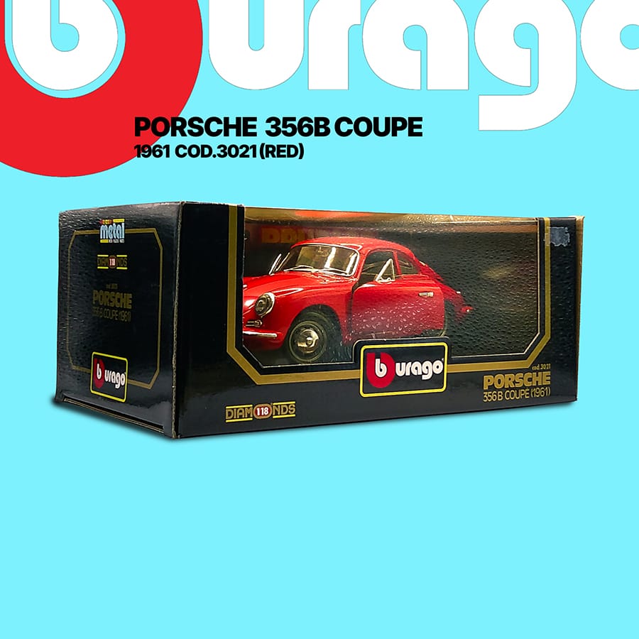 Burago 1/18 3021 Porsche 356B 1961 Coupe
