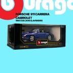 Burago 1/18 3040 Porsche 911 Carrera Cabriolet 1994 Blue