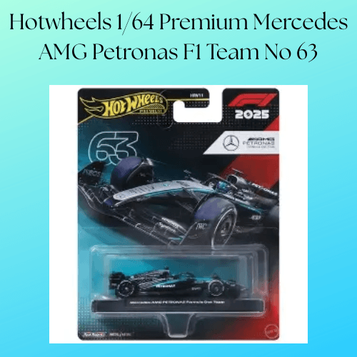 Hotwheels 1/64 Premium Mercedes AMG Petronas F1 Team No 63