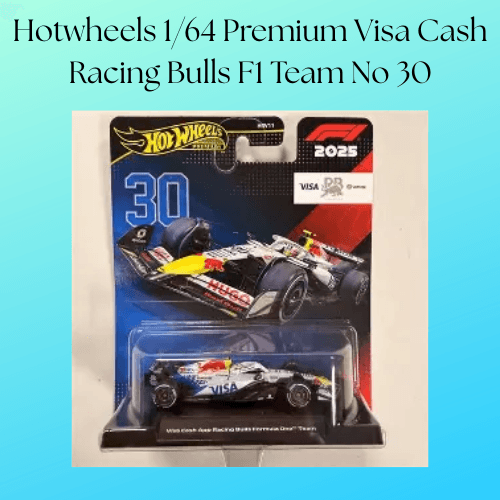 Hotwheels 1/64 Premium Visa Cash Racing Bulls F1 Team No 30