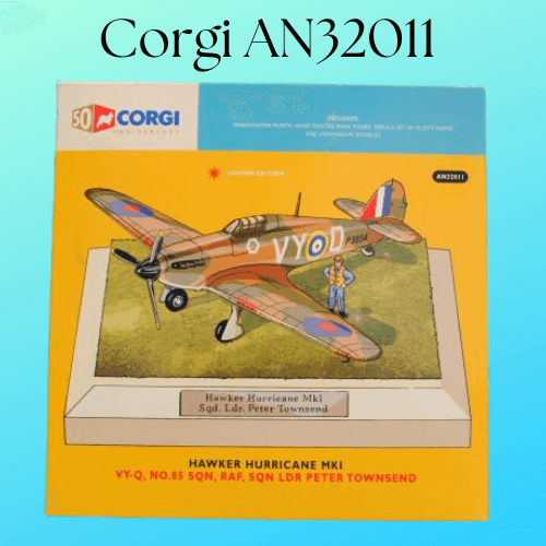 Corgi AN32011 Hawker Hurricane Mk I RAF No85 Squadron, Squadron Leader Peter Townsend, 50th Anniversary Edition 1/72