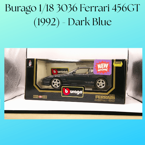 Burago 1/18 3036 Ferrari 456GT (1992) - Dark Blue
