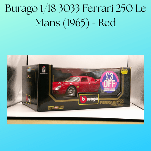 Burago 1/18 3033 Ferrari 250 Le Mans (1965) - Red