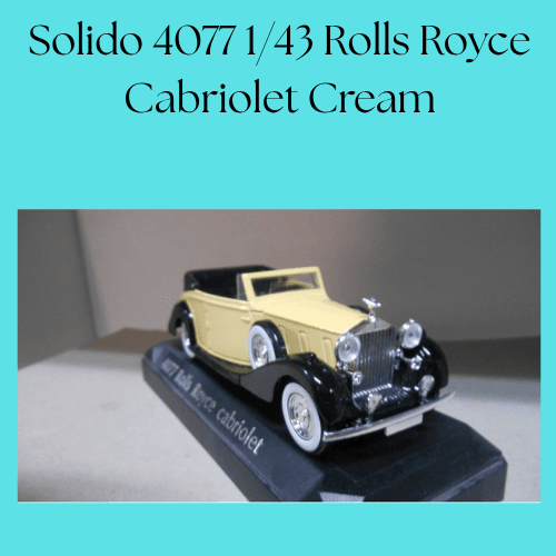 Solido 4077 1/43 Rolls Royce Cabriolet Cream