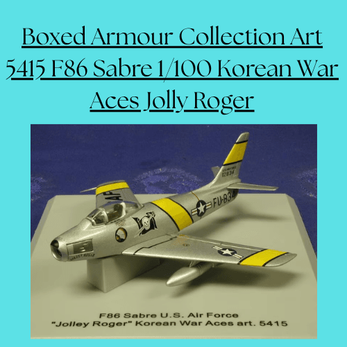 Boxed Armour Collection Art 5415 F86 Sabre 1/100 Korean War Aces Jolly Roger