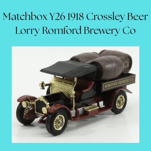 Matchbox Y26 1918 Crossley Beer Lorry Romford Brewery Co