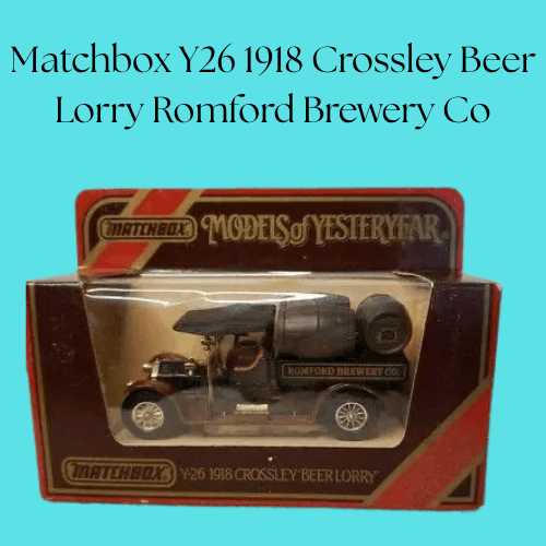 Matchbox Y26 1918 Crossley Beer Lorry Romford Brewery Co