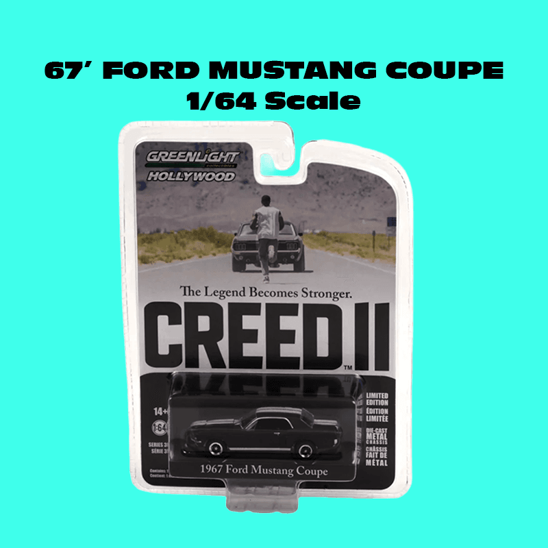 GreenLight 1/64 44950 1967 Ford Mustang Coupe (Adonis Creed's) Matt Black Creed 2