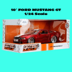 Jada Toys 1/24 BigTime Muscle 2010 Ford Mustang GT Cherry Red/White