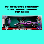 Jada Toys 1/24 Hollywood Rides DC Comics "The Joker" 2009 Chevy Corvette Stingray Concept