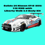 Solido 2024 Nissan GT-R (R35) RHD with Liberty Walk 2.0 Body Kit MARTINI