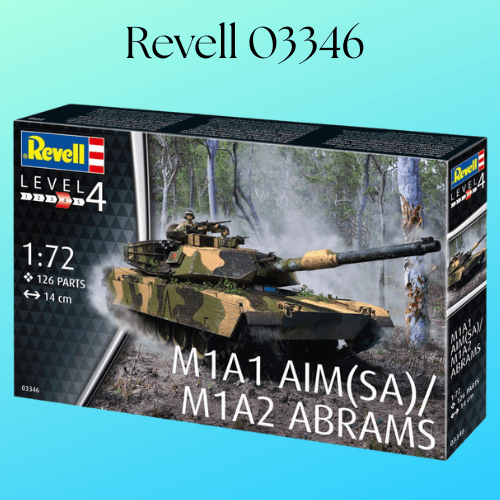Revell 03346 M1A1 AIM (SA)/M1A2 Abrams Battle Tank 1/72 Scale