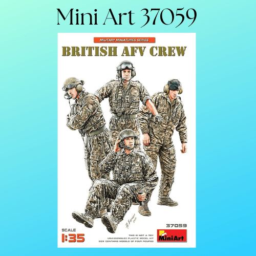 Mini Art 37059 Kit Features Four Highly Detailed British Armoured Fighting Vehicle (AFV) Crew Figures