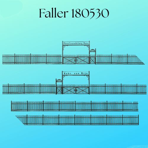 Faller FA180530 Iron Fence with Gate 1/87 Scale