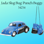 Jada 34234 Punch Buggy Slug Bug 1959 Volkswagen Beetle Blue & Black With Boxing Gloves 1/32 Scale