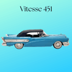 Vitesse 451 1958 Buick Special Closed Cabrio 2-Tone Blue 1/43 Scale