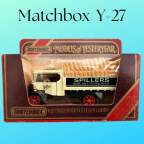 Matchbox Y-27 1922 Foden Steam Lorry Spillers Livery 'Models Of Yesteryear' 1/72 Scale