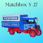 Matchbox Y-27 1922 Foden Steam Lorry Pickfords 'Models Of Yesteryear' 1/40 Scale