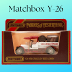 Matchbox Y-26 1918 Crossley Beer Lorry in Gonzalez Byass livery 'Models of Yesteryear' 1/47 Scale