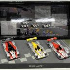 MiniChamps 402020123 1/43 Audi R8 3-Car Set #1 #2 #3 Infineon Le Mans 2002 1st / 2nd / 3rd Pre-loved