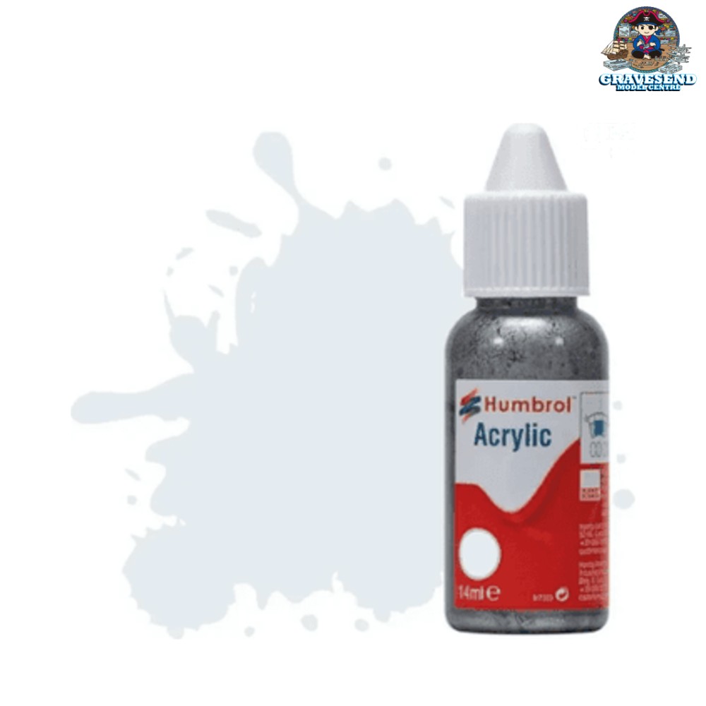 Humbrol Acrylic No191 Chrome Silver Dropper Bottle 14ML