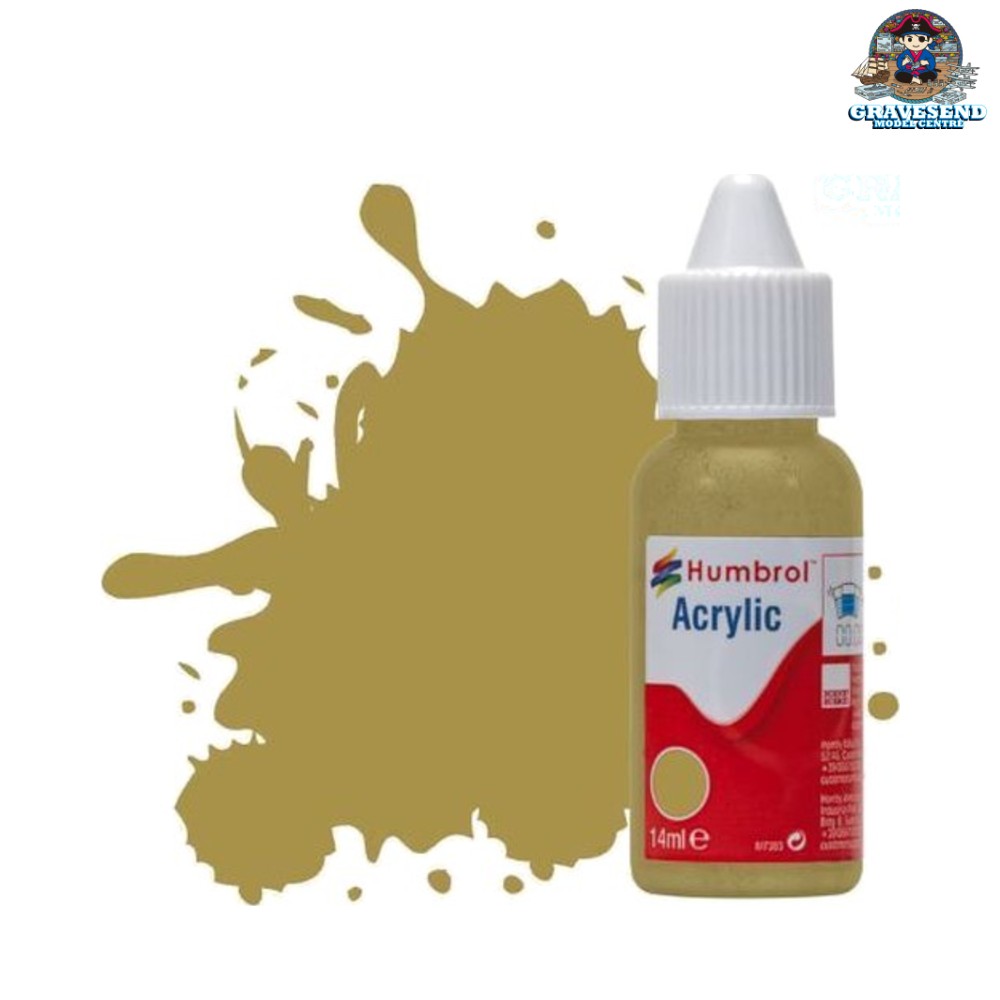 Humbrol Acrylic No249 RLM 79 Sandgelb Matt 14ml Acrylic Paint Dropper Bottle