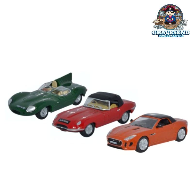 Oxford Diecast 1/76 76SET48 3 Piece Jaguar Set