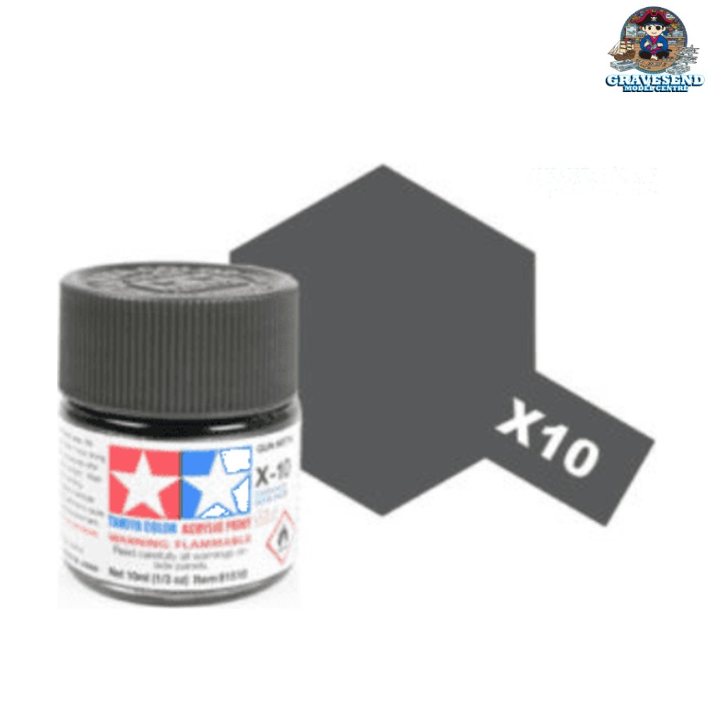 Tamiya 81510 Acrylic Paint Mini X-10 Gun Metal