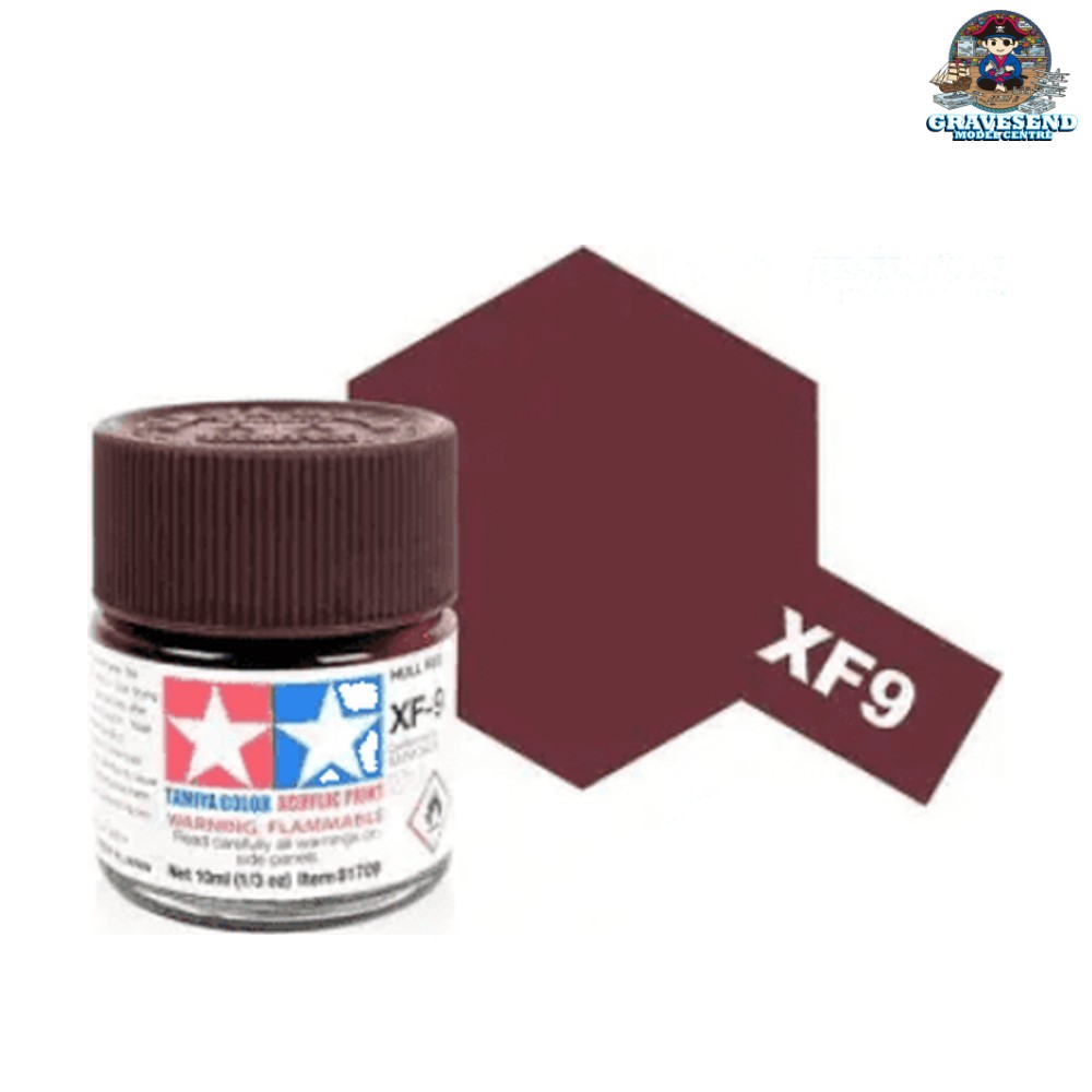 Tamiya 81709 Acrylic Mini XF-9 Hull Red