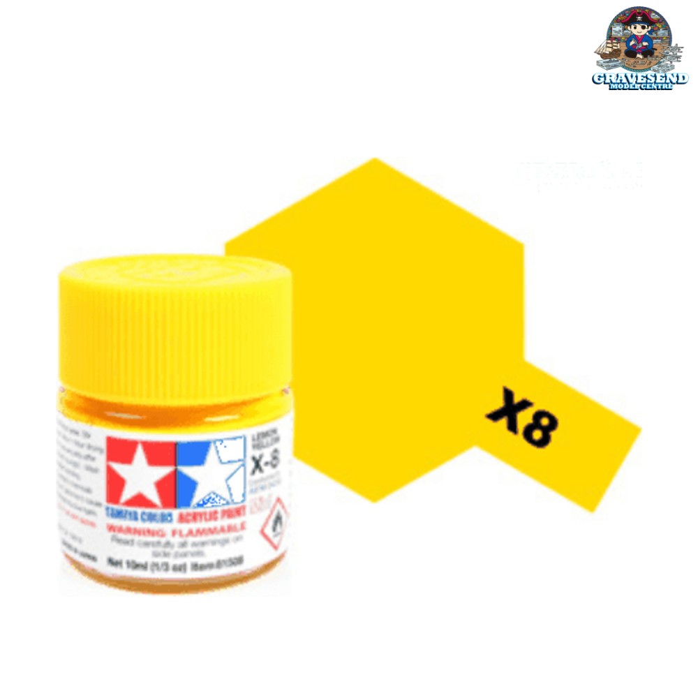 Tamiya Acrylic Mini X-8 Lemon Yellow